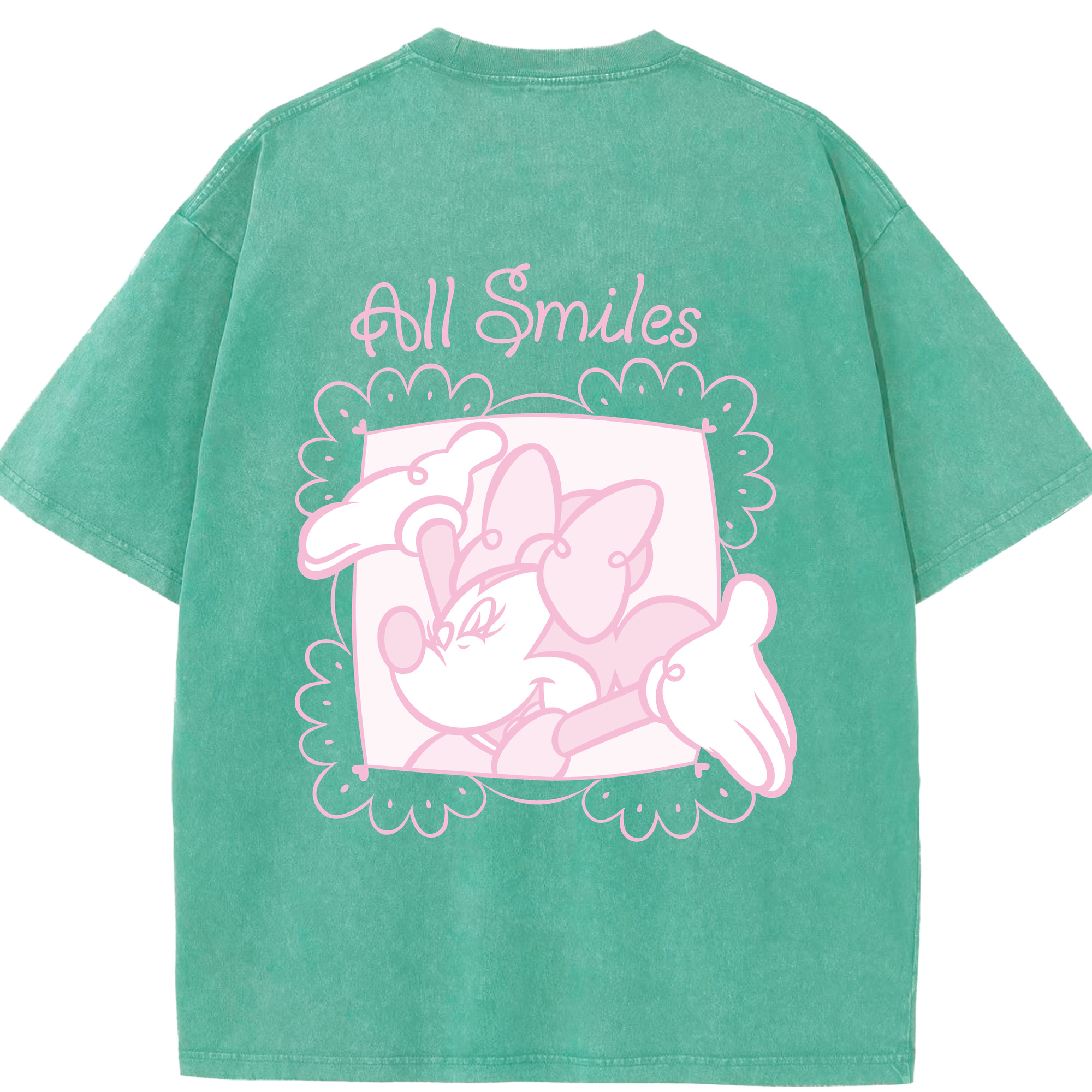 （画像用） ミッキーマウス Mickey Mouse 綿100% ヴィンテージ風 半袖Tシャツ（背面プリント）